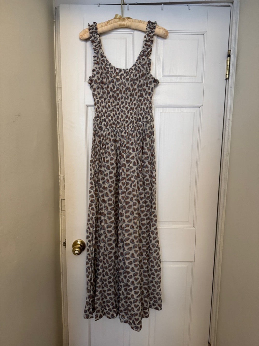 SOLD // Dôen RARE Emmaretta Dress in Sea Salt Bedford Paisley Size M - Picture 7 of 9